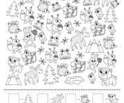 Coloriage et dessins gratuit Cherche et trouve foret à imprimer