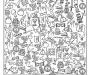 Coloriage Cherche et trouve Harry Potter
