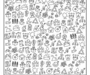 Coloriage Cherche et trouve jour de la terre