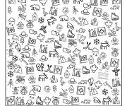 Coloriage Cherche et trouve le canada