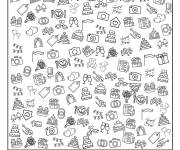 Coloriage Cherche et trouve mariage
