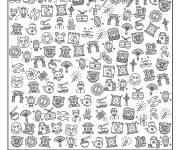 Coloriage Cherche et trouve nouvel an chinois