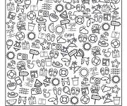 Coloriage et dessins gratuit Cherche et trouve plage à imprimer