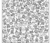 Coloriage et dessins gratuit Cherche et trouve Pokémon à imprimer