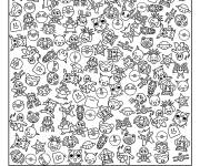 Coloriage et dessins gratuit Cherche et trouve Pok&eacute;mon à imprimer