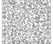 Coloriage et dessins gratuit Cherche et trouve printemps à imprimer