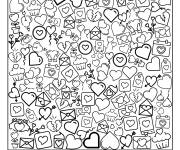 Coloriage et dessins gratuit Cherche et trouve Saint valentin à imprimer