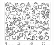 Coloriage et dessins gratuit Cherche et trouve St Patrick à imprimer