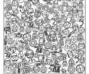 Coloriage et dessins gratuit Cherche et trouve Star Wars à imprimer