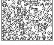 Coloriage et dessins gratuit Cherche et trouve visage à imprimer