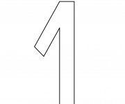 Coloriage Chiffre 1 simple