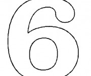 Coloriage Chiffre Six