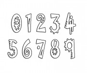 Coloriage Chiffres magique pour adulte
