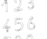 Coloriage Chiffres rigolos