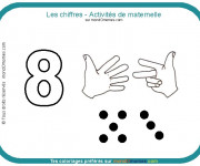 Coloriage et dessins gratuit Les Chiffres Activités maternelle à imprimer