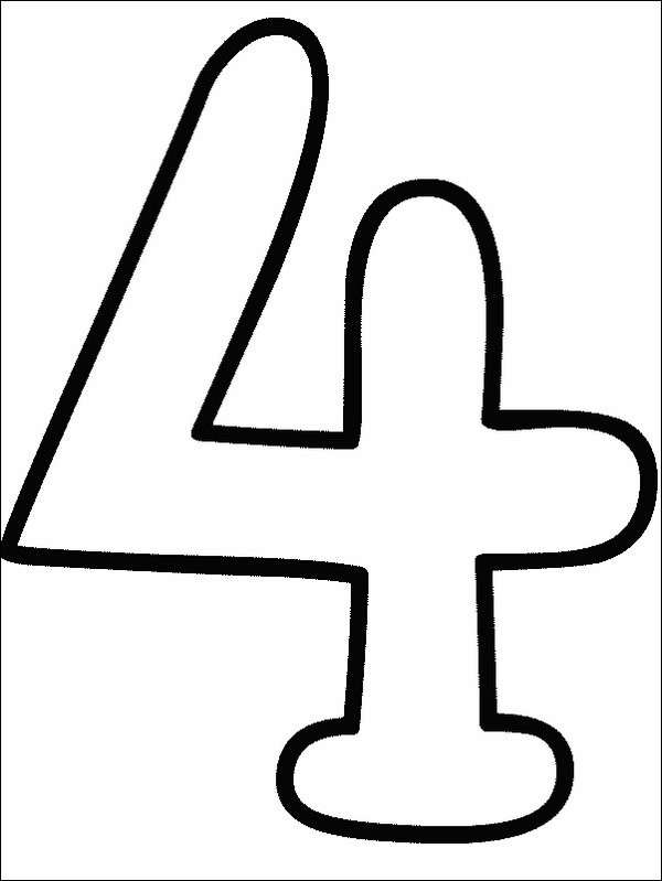 Coloriage Quatre à colorier dessin gratuit à imprimer