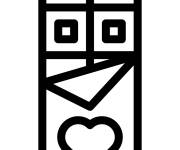 Coloriage et dessins gratuit Barre de Chocolat en &eacute;moji imprimable à imprimer