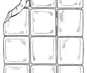 Coloriage Barre de Chocolat mang&eacute;e