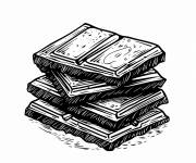 Coloriage Barre de chocolat suisse