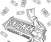 Coloriage Barre Snickers &agrave; motif