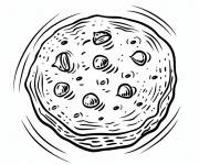 Coloriage Biscuit aux p&eacute;pites de chocolat &agrave; d&eacute;couper