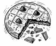Coloriage Biscuit aux p&eacute;pites de chocolat &agrave; manger