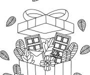 Coloriage Cadeau de Chocolat