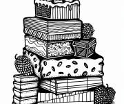 Coloriage Chocolat belge des g&acirc;teaux