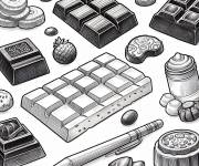 Coloriage Chocolat blanc et chocolat noir