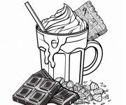Coloriage Chocolat chaud cr&eacute;meux d&eacute;licieuse