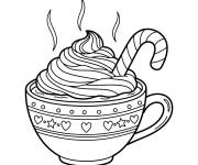 Coloriage Chocolat chaud r&eacute;aliste