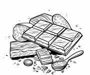 Coloriage Chocolat comme ingr&eacute;dient du g&acirc;teau