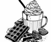 Coloriage Chocolat cr&eacute;meux