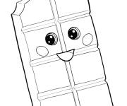 Coloriage Chocolat de cartoon souriant