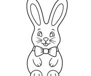 Coloriage Chocolat en forme de lapin