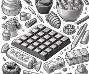 Coloriage Chocolat en vecteur &agrave; t&eacute;l&eacute;charger