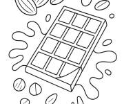 Coloriage Chocolat et des fruits secs