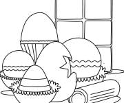 Coloriage Chocolat et oeuf pour cr&eacute;er du gateau