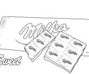 Coloriage chocolat Milka