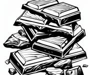 Coloriage Chocolat noir de cacao