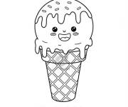 Coloriage et dessins gratuit Cornet de glace au Chocolat à imprimer