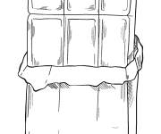Coloriage Croquis de Barre de chocolat