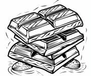 Coloriage Des morceau de Chocolat staff&eacute;