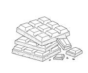 Coloriage Des tablettes de Chocolat facile