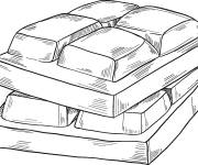 Coloriage Deux barres de Chocolat