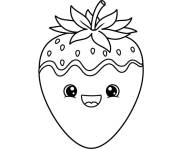 Coloriage Fraise aux Chocolats