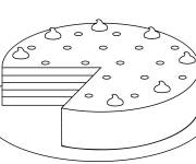 Coloriage G&acirc;teau au chocolat si d&eacute;licieux