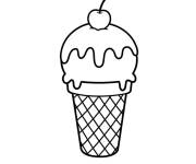 Coloriage Glace au Chocolat