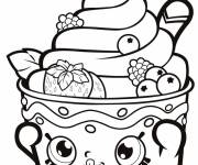 Coloriage Glace Shopkin au chocolat