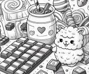 Coloriage Grosse tablette de chocolat